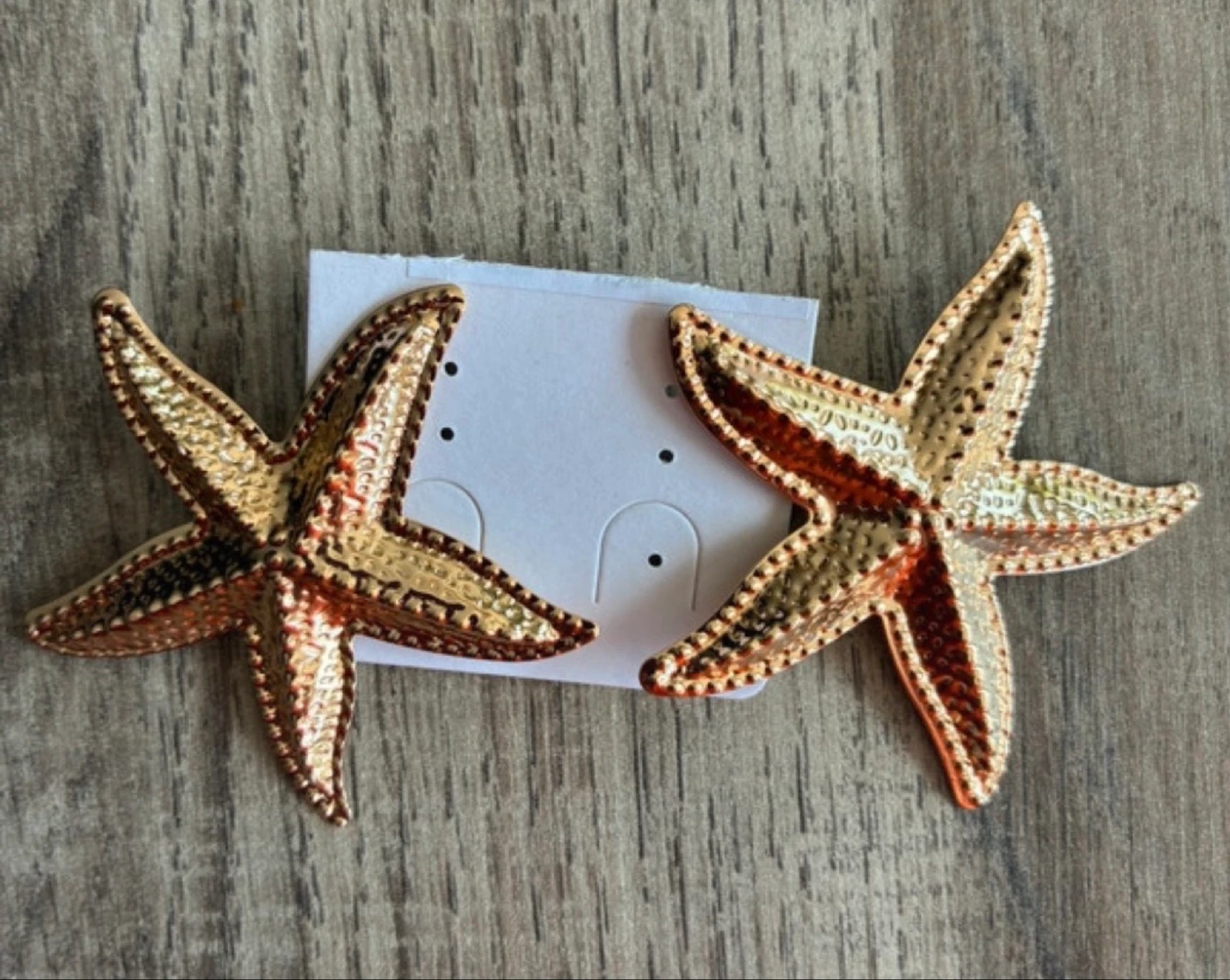Boucles d’oreilles, étoile de mer